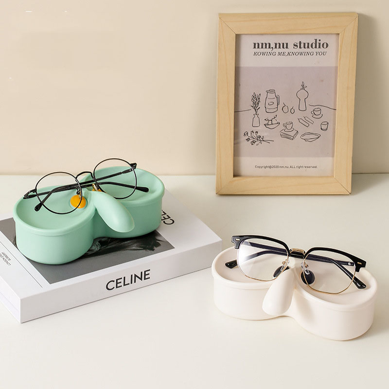 Jewelry Eyewear Watches & Accessories - Cute Glasses Storage Box cartoon Nose-Shaped