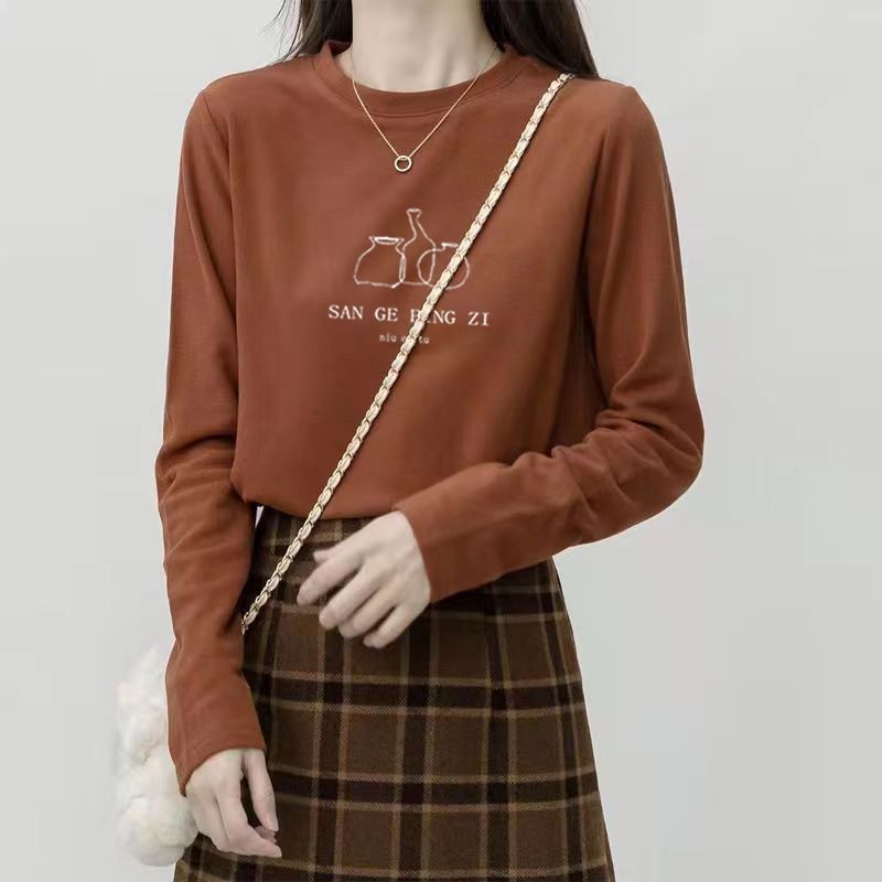 S&S Watches & Jewelry Ho Chi Minh - Women Korean Style Crew Neck Brushed