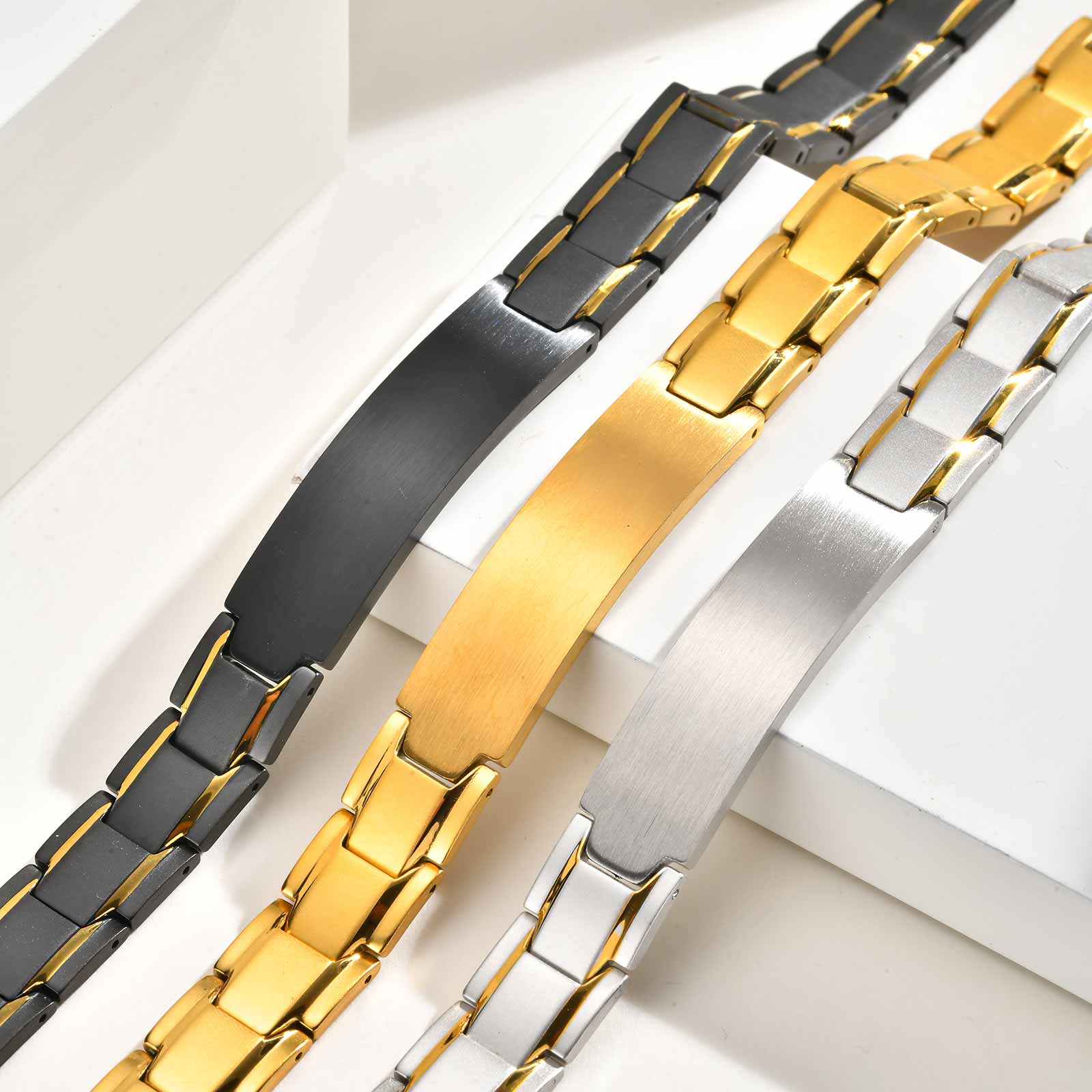 Custom Name Text Engraved Brac - Jewelry Watches Men 评论和价格