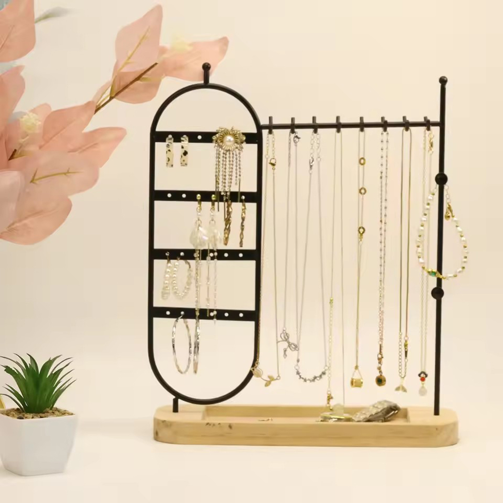 1 desktop solid wood base jewe - Jewelry And Watches Store 评论和价格