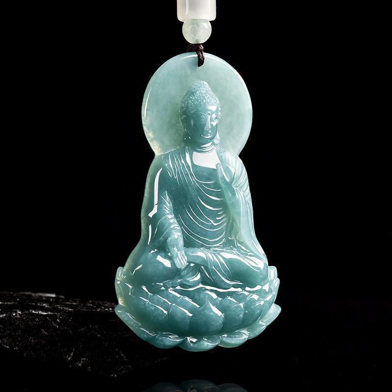 Natural Burmese Jadeite Buddha - Jewelry & Watches Store 评论和价格