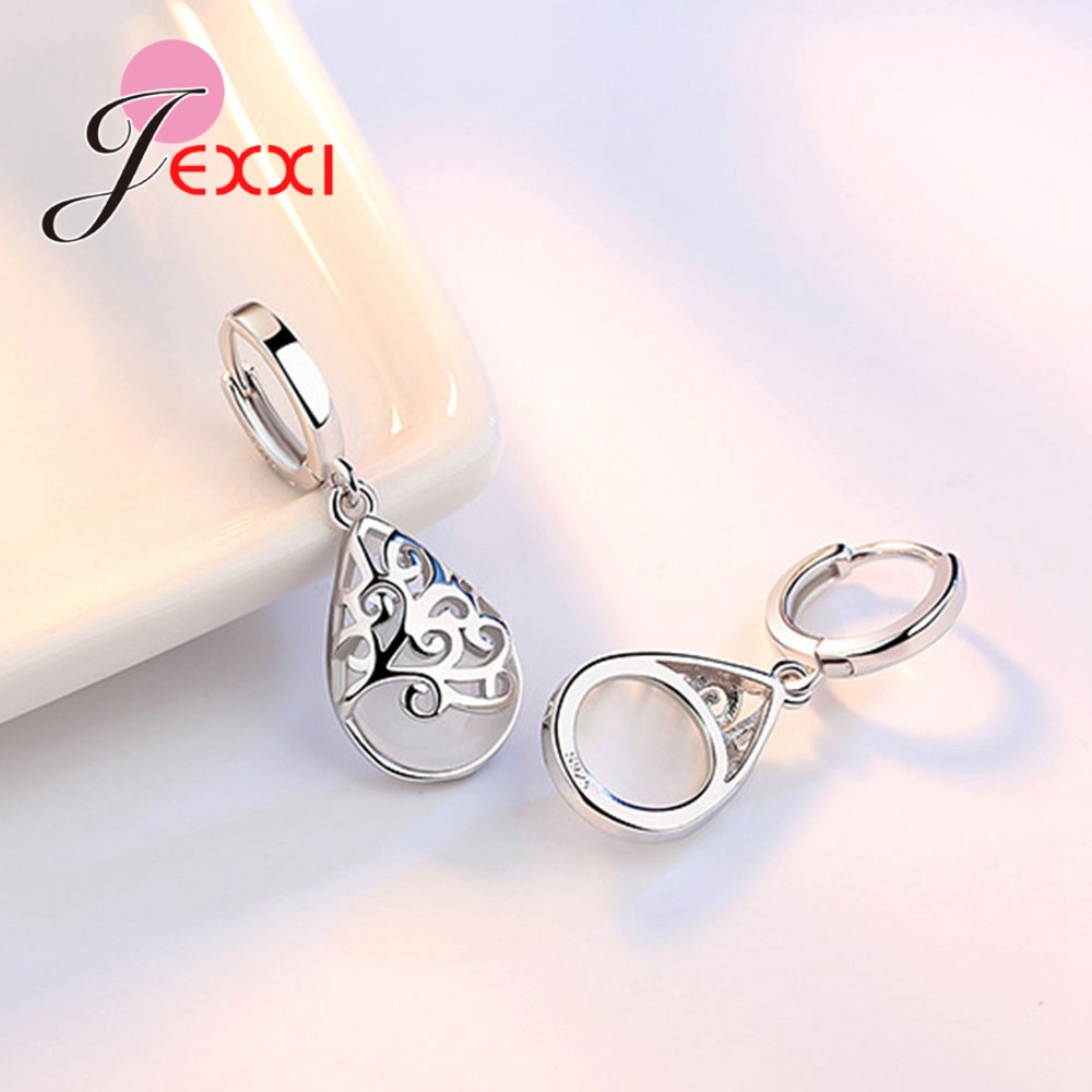 Genuine 925 Sterling Silver Mo - Opal Earrings Dangle 评论和价格
