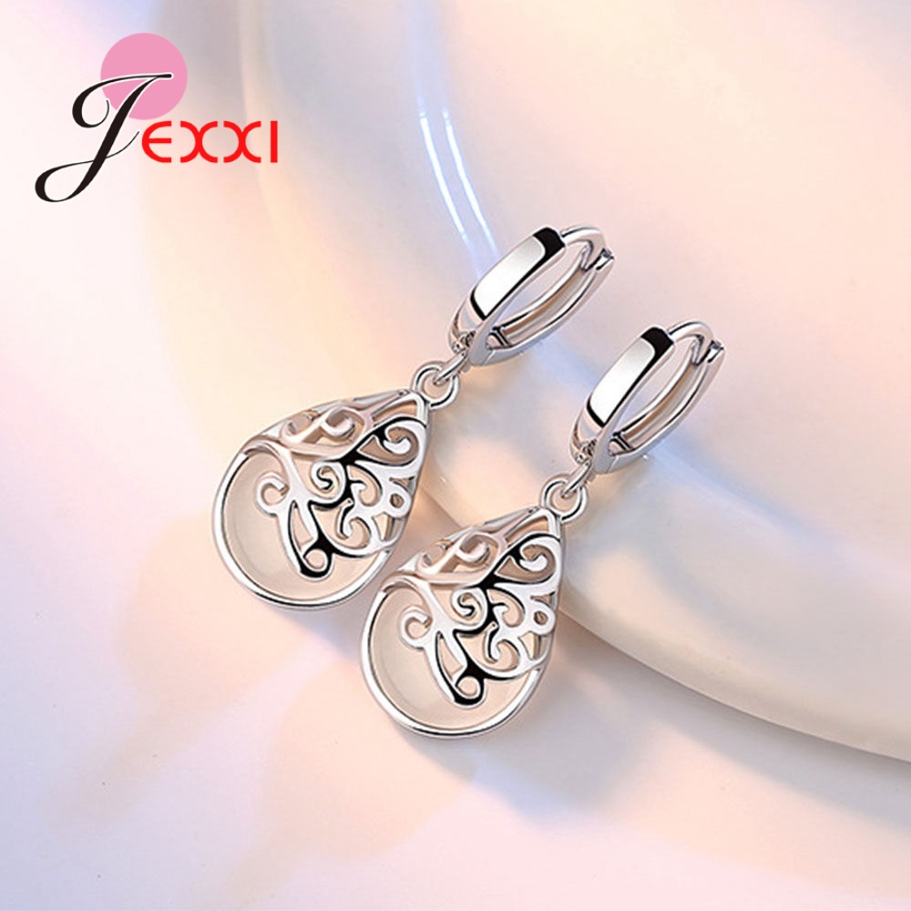 Genuine 925 Sterling Silver Mo - Opal Earrings Dangle 评论和价格