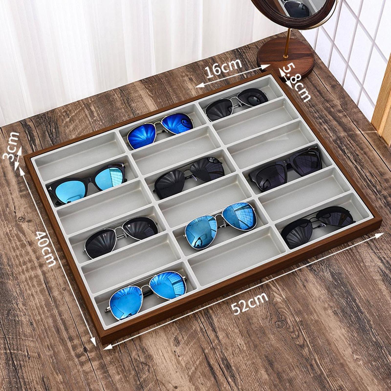 Eyeglass Organizer Box 18 Comp - Jewelry Eyewear Watches & Accessories 评论和价格