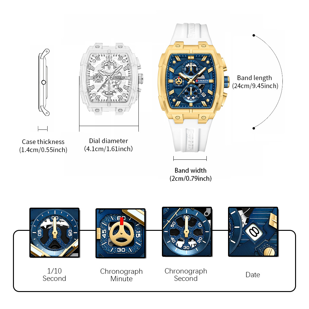 CURREN Luxury Vintage Watch fo - Jewelry Watch 评论和价格
