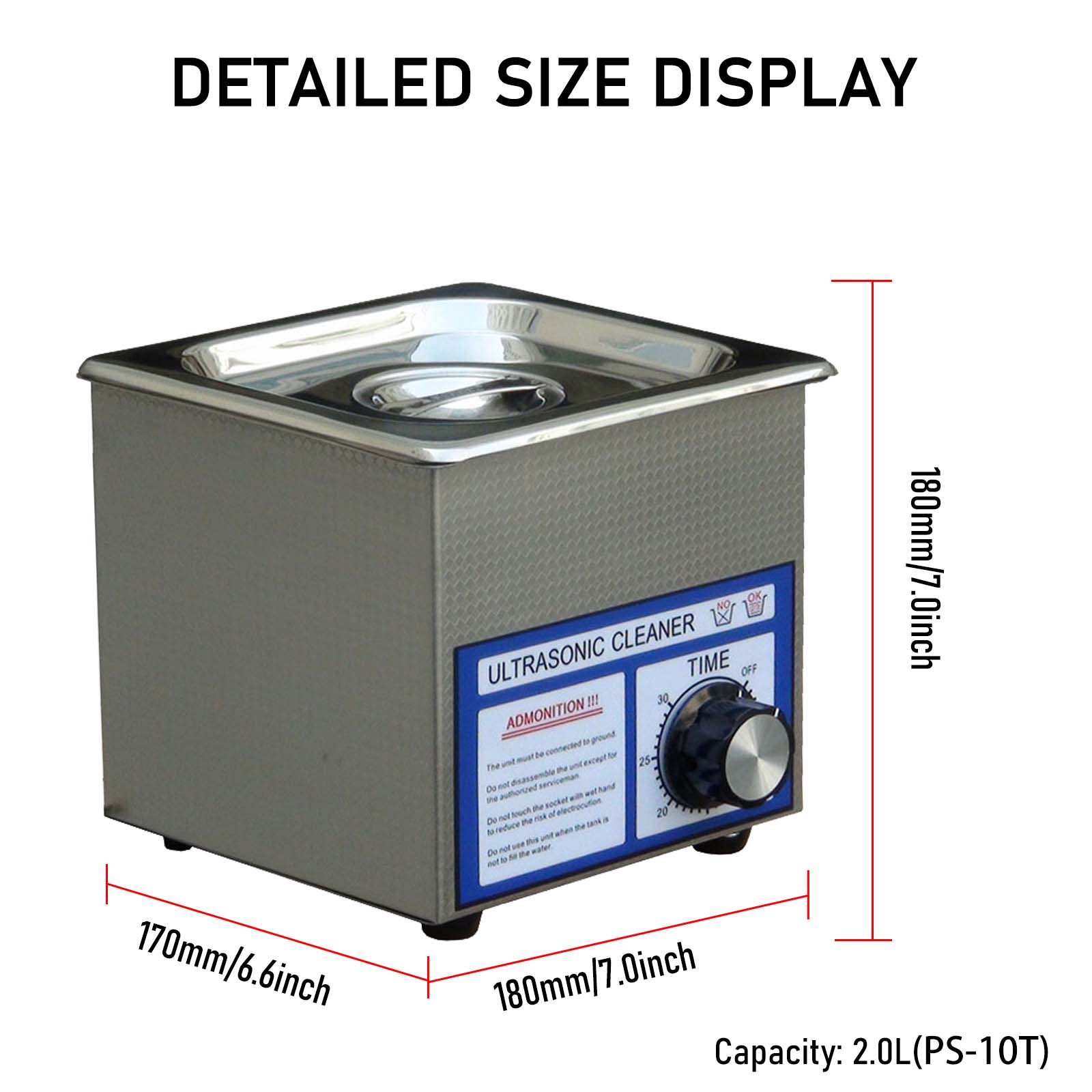 1.3L-3L Ultrasonic Cleaner PS- - Jewelry Eyewear Watches & Accessories 评论和价格