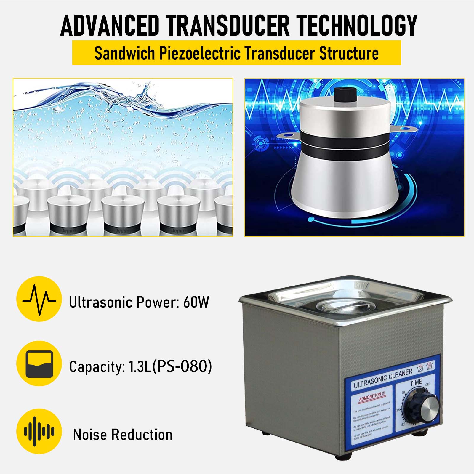 1.3L-3L Ultrasonic Cleaner PS- - Jewelry Eyewear Watches & Accessories 评论和价格