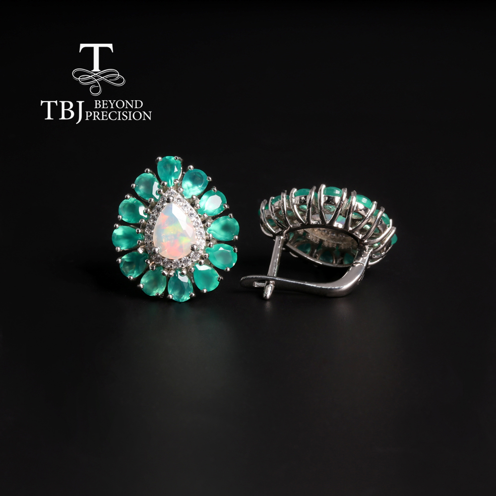 Pear-shaped Multi-gems Design  - Opal Earrings Dangle 评论和价格