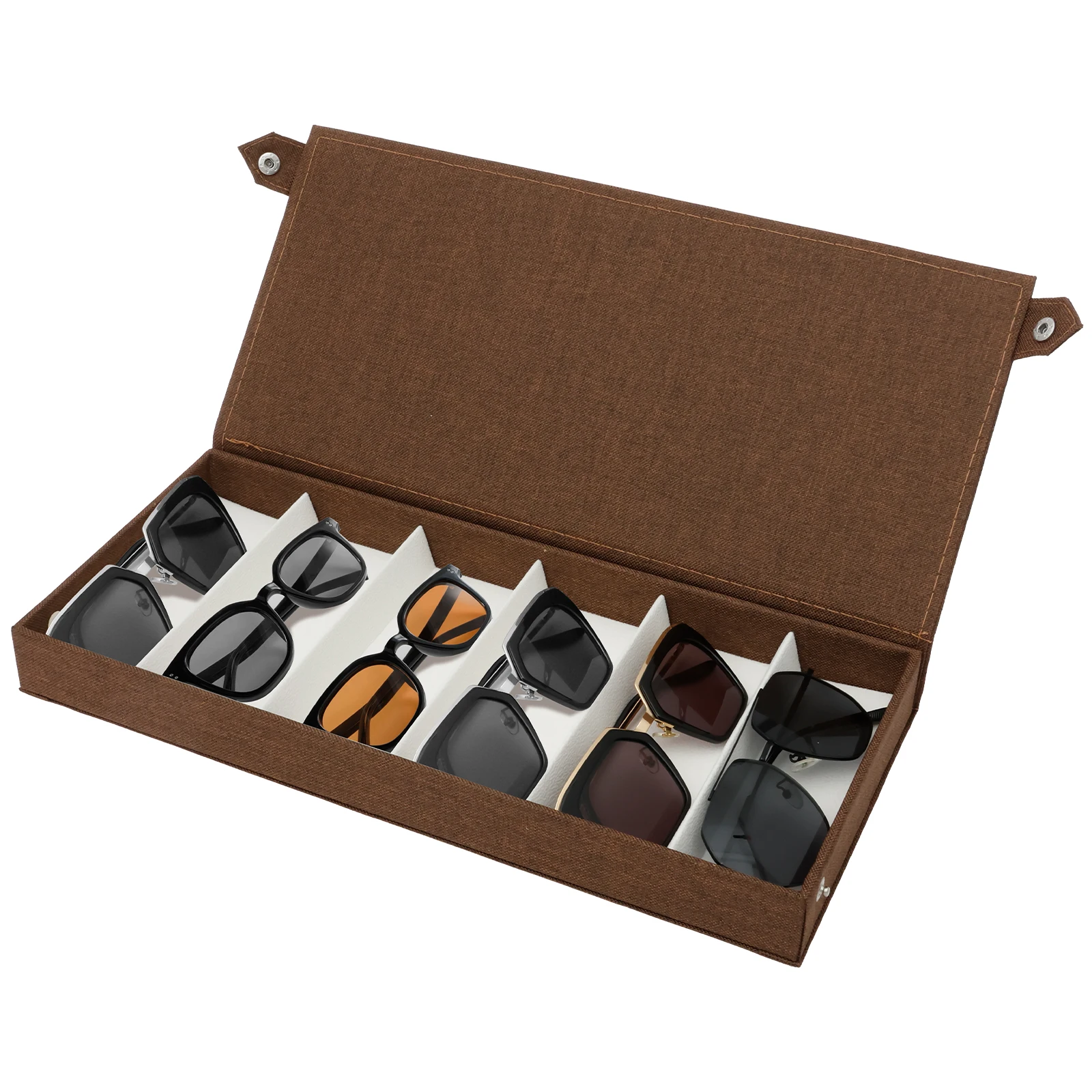 6 Slots Sunglasses Storage Box - Jewelry Eyewear Watches & Accessories 评论和价格