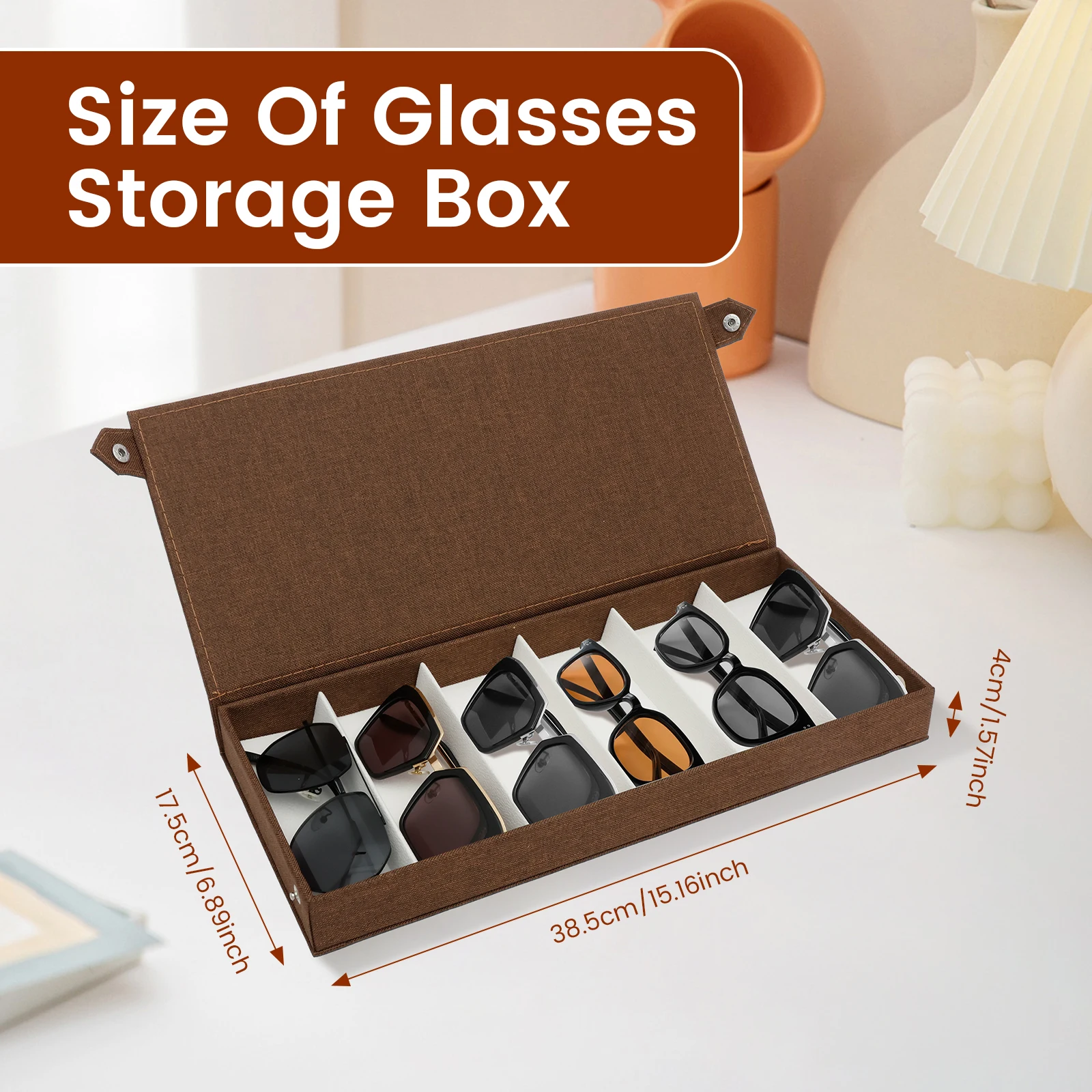 6 Slots Sunglasses Storage Box - Jewelry Eyewear Watches & Accessories 评论和价格