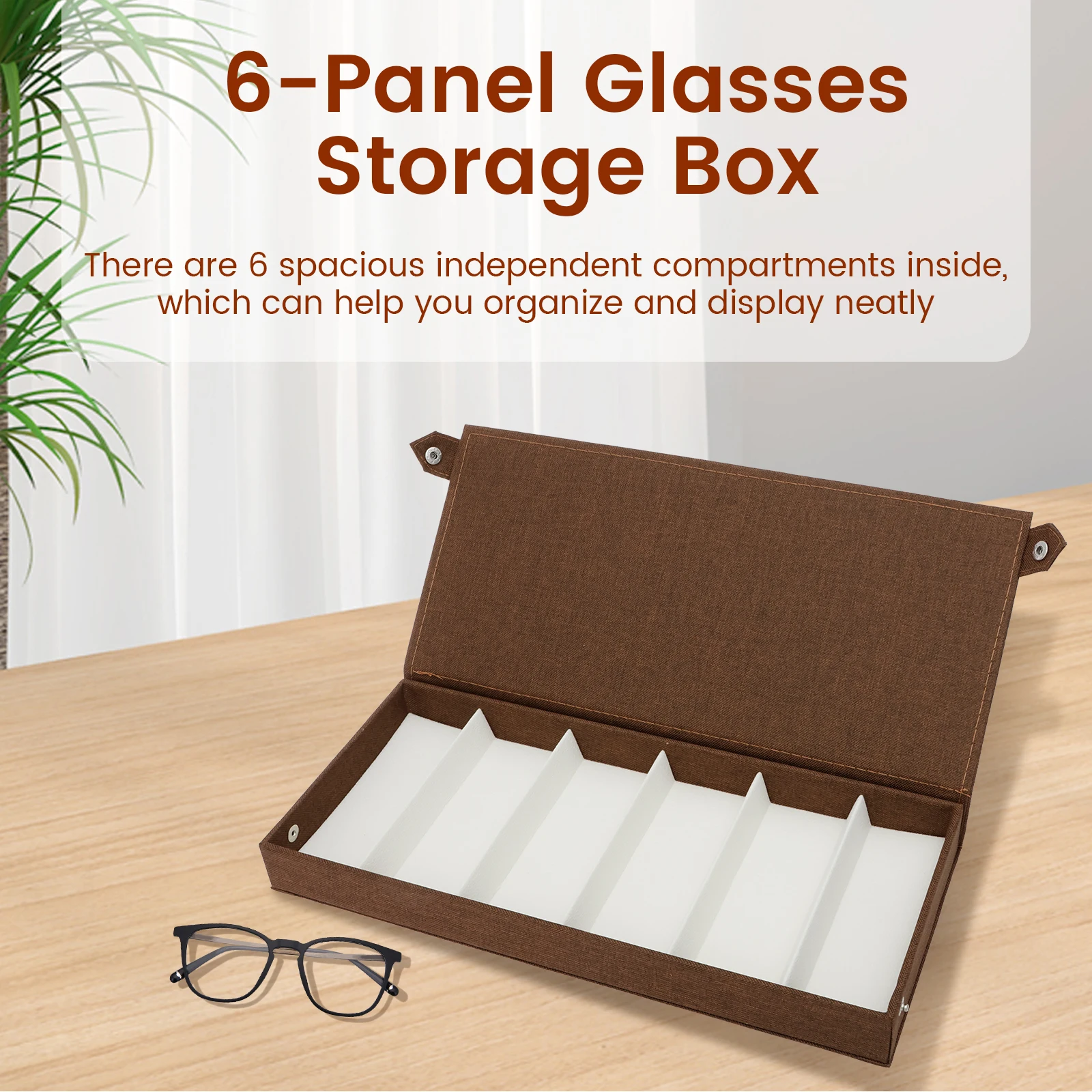 6 Slots Sunglasses Storage Box - Jewelry Eyewear Watches & Accessories 评论和价格