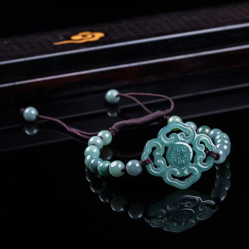 Natural Jadeite A-grade Bracel - Jewelry & Watches Store 评论和价格