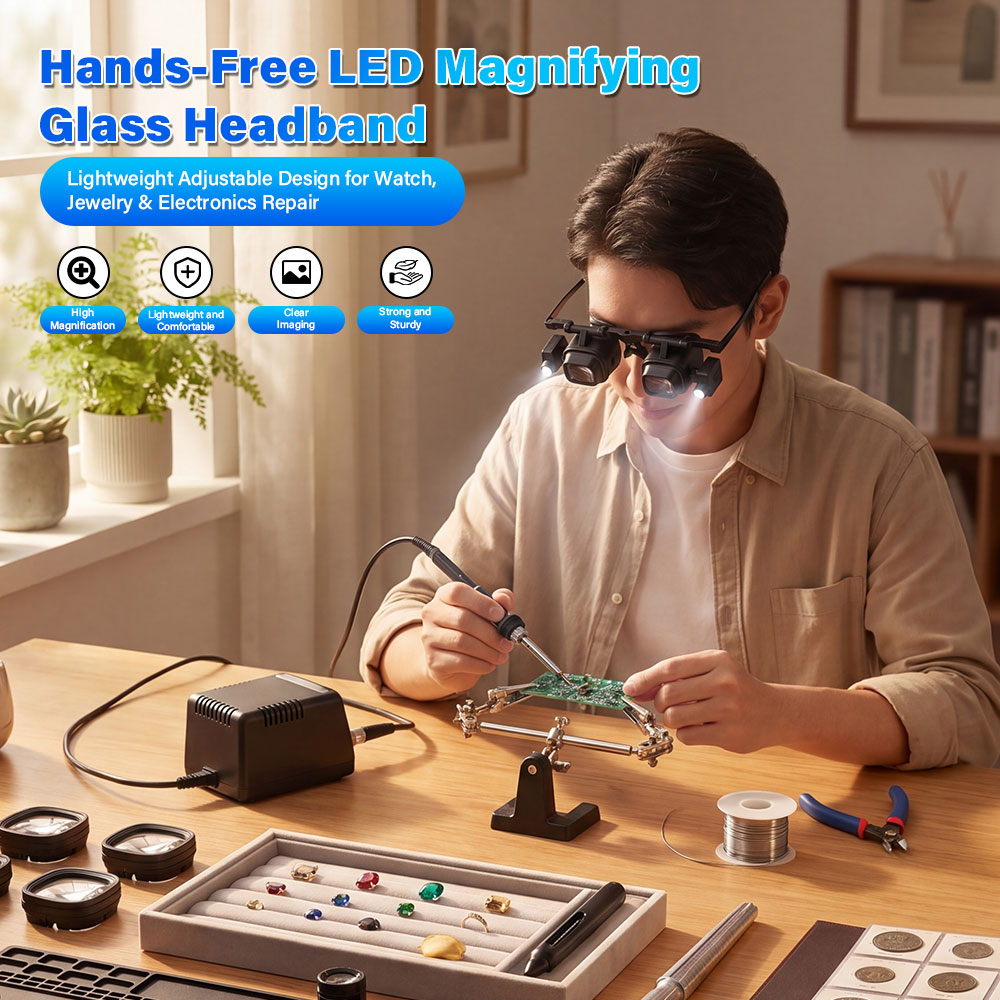 Portable 2X-24X Headband Magni - Jewelry Eyewear Watches & Accessories 评论和价格