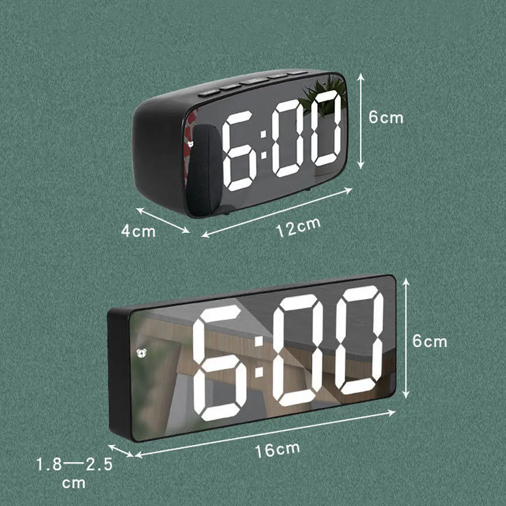 Acrylic Mirror Alarm Clock Ele - Moments Watches & Jewelry Vaughan Mills 评论和价格