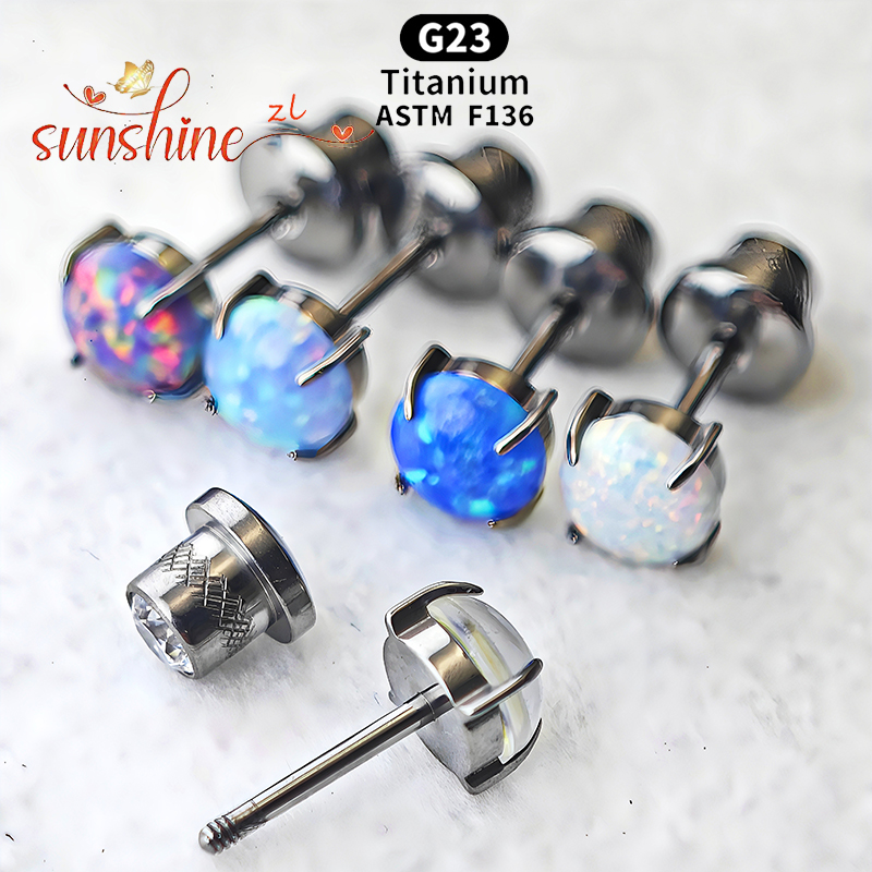 2PCS ASTM F136 Titanium Opal M - Opal Earrings Dangle 评论和价格