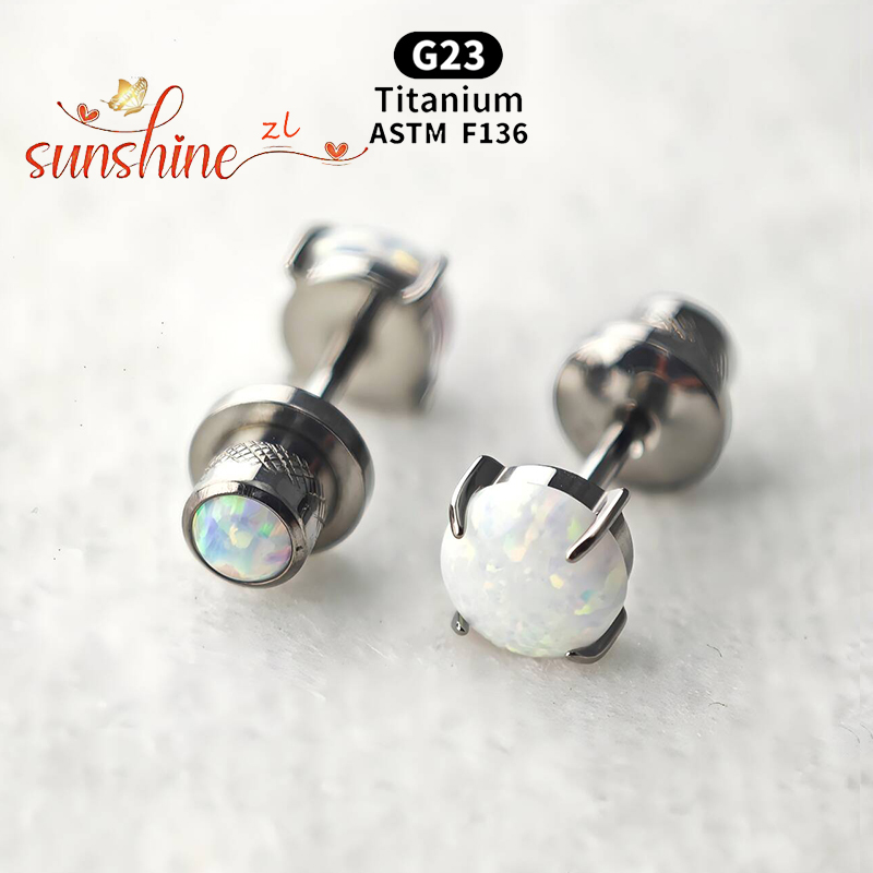 2PCS ASTM F136 Titanium Opal M - Opal Earrings Dangle 评论和价格