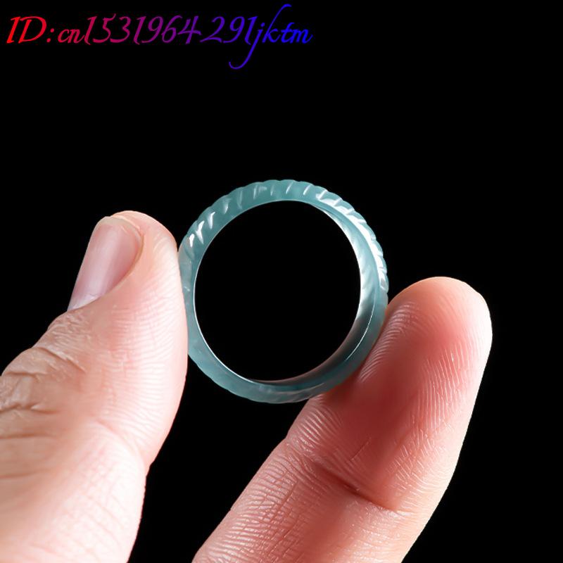 Blue Real Burmese Jadeite Ring - Jewelry & Watches Store 评论和价格