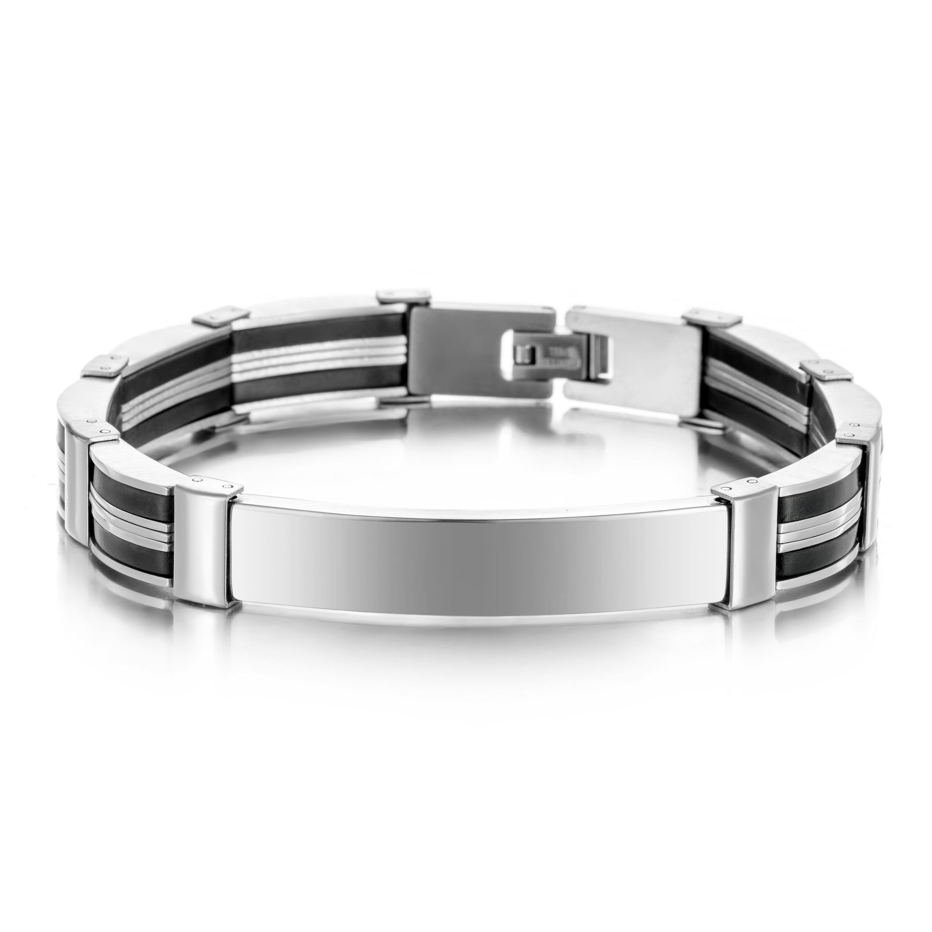 Punk Custom TEXT Name Men Stai - Jewelry Watches Men 评论和价格