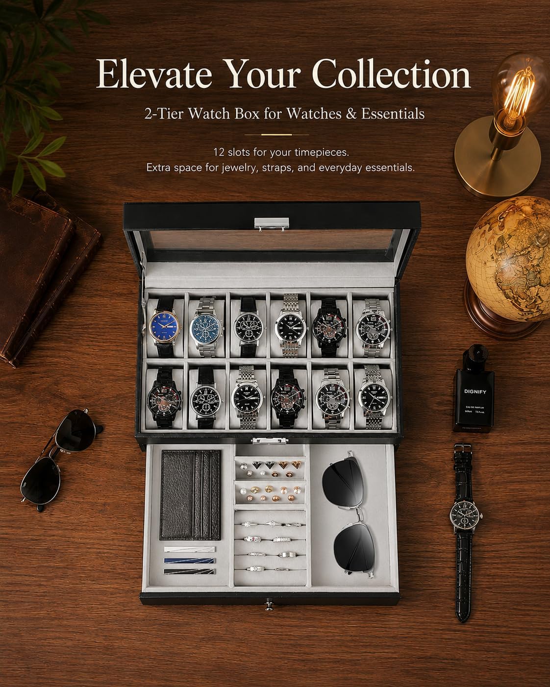 Watch Box Organizer for Men Gi - Jewelry Watches Men 评论和价格