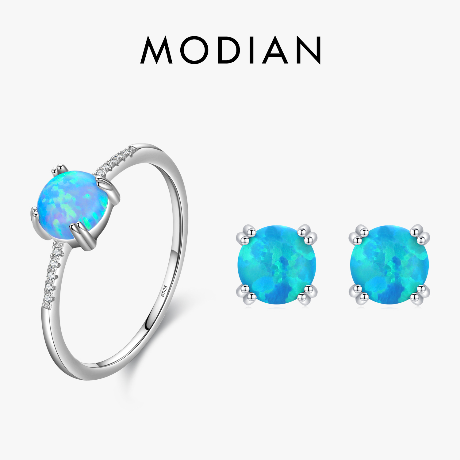 MODIAN Natural Opals Series Je - Opal Earrings Dangle 评论和价格