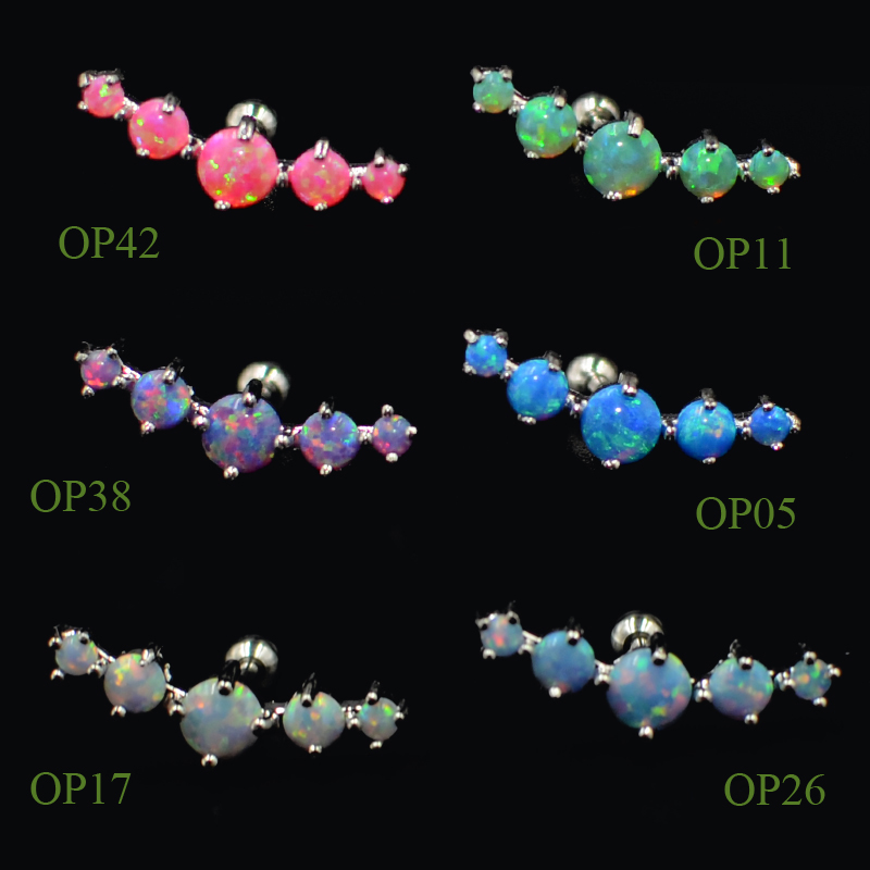 CHUANCI 1 PC Stainless Steel & - Opal Earrings Dangle 评论和价格