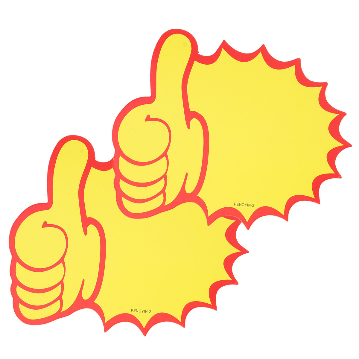 100Pcs Thumb Shaped Yellow Pap - Jewelry And Watches Store 评论和价格