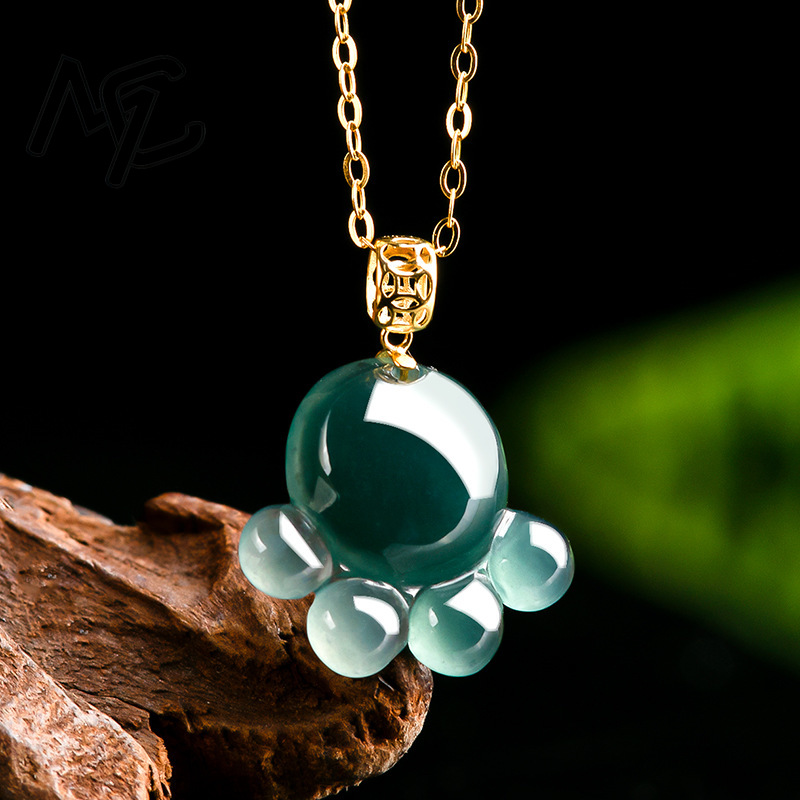 Natural Real Emerald Blue Wate - Jewelry & Watches Store 评论和价格