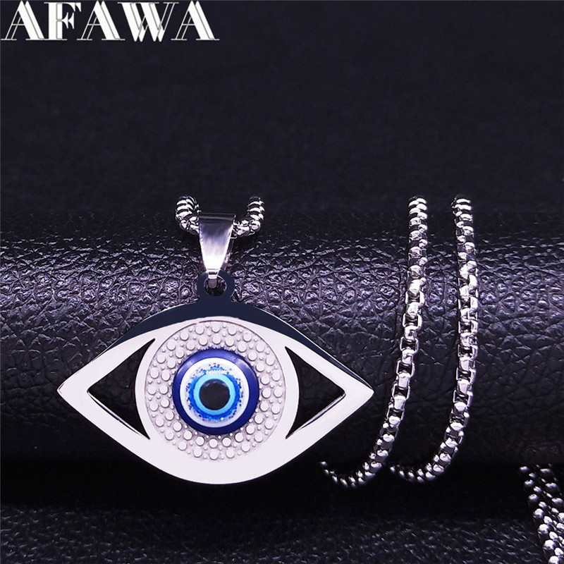 Islam Hamsa Evil Blue Eye Neck - Jewelry & Watches Store 评论和价格