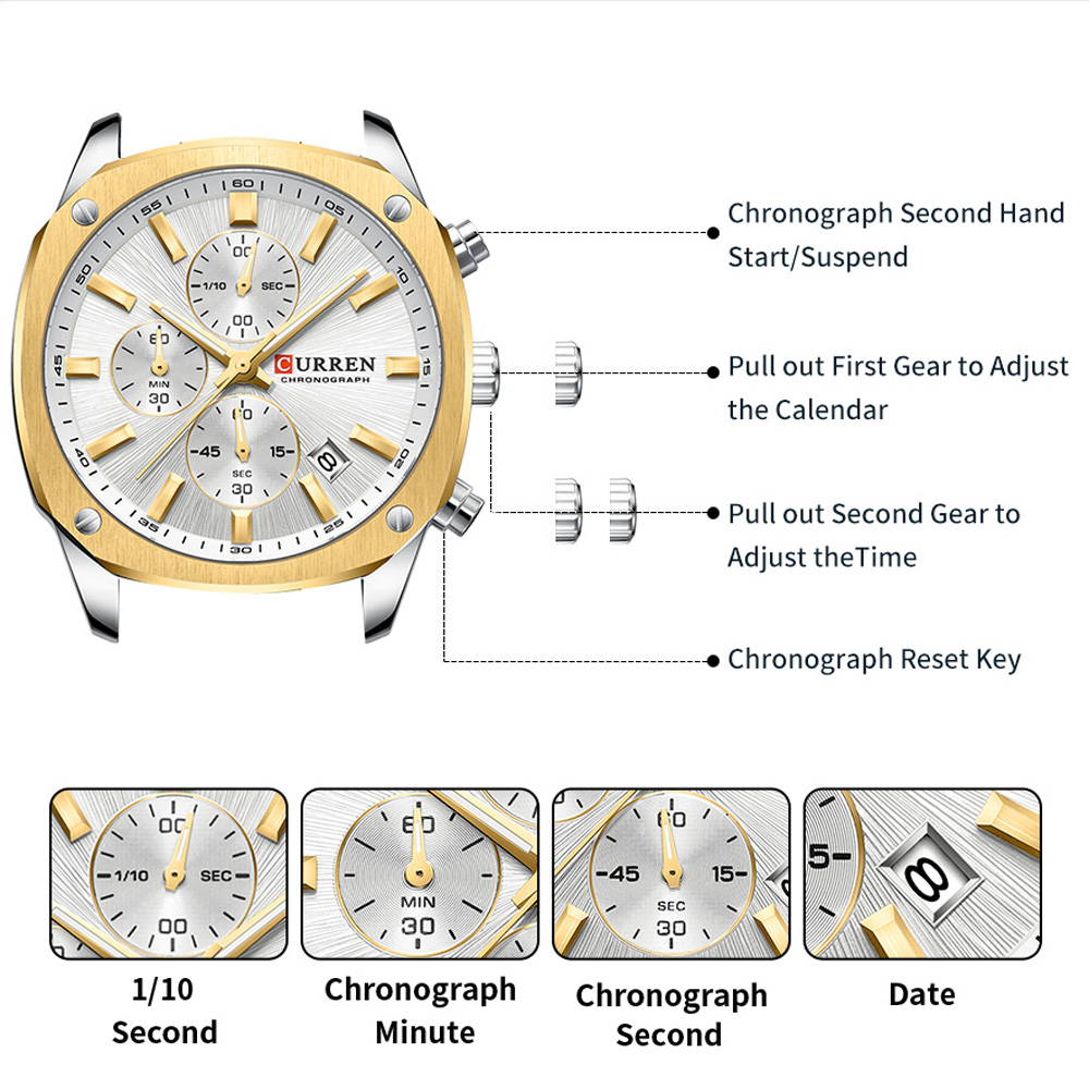 CURREN Modern Men's 42mm Sport - Jewelry Watch 评论和价格