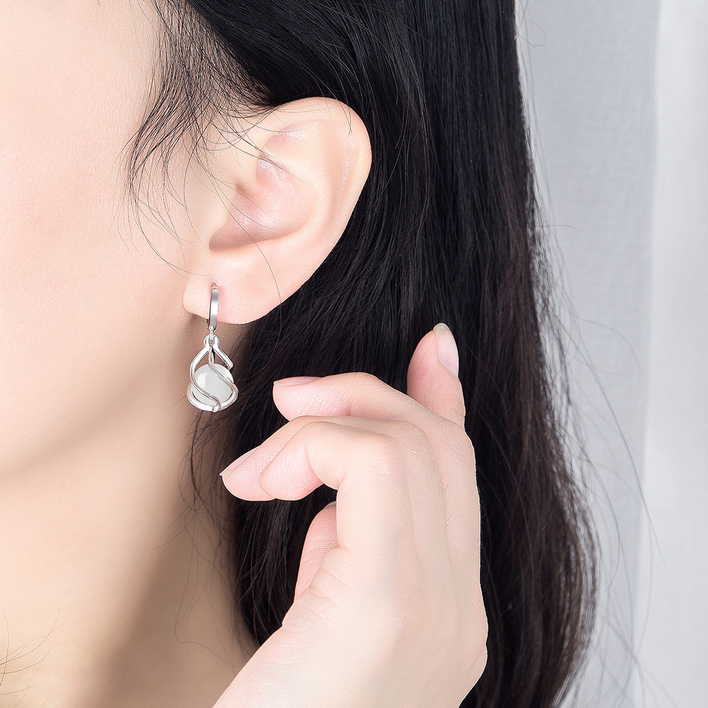 New 925 Sterling Silver Women  - Opal Earrings Dangle 评论和价格