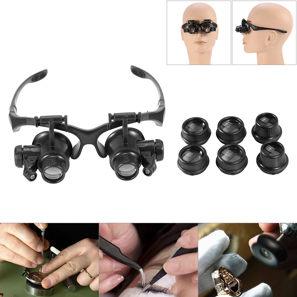 Head Loupe New Head Wearing Ma - Jewelry Eyewear Watches & Accessories 评论和价格