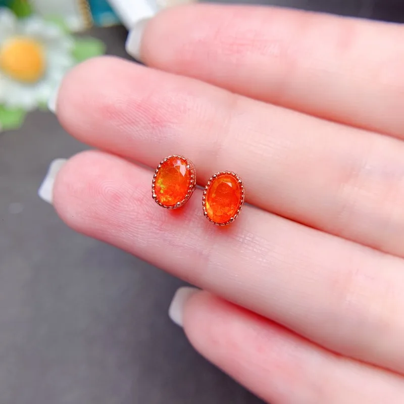 Orange Fire Opal Rare Earrings - Opal Earrings Dangle 评论和价格